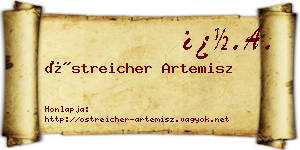 Östreicher Artemisz névjegykártya